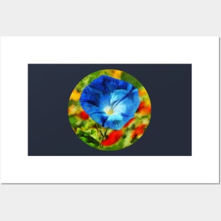 Heavenly Blue Morning Glory Flower to Brighten Your Mood Posters and Art